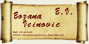 Božana Veinović vizit kartica
